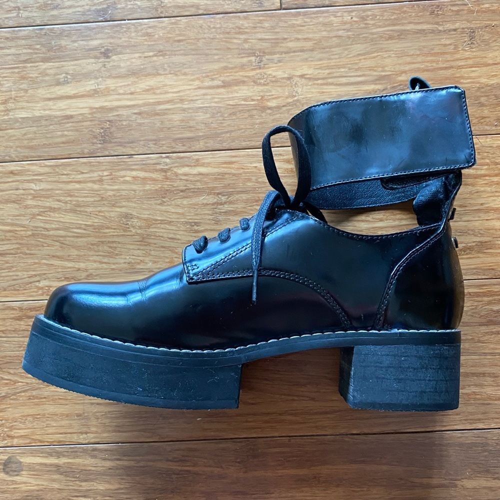 NEW Dom Leather Chunky Platform Lace Up Oxfords